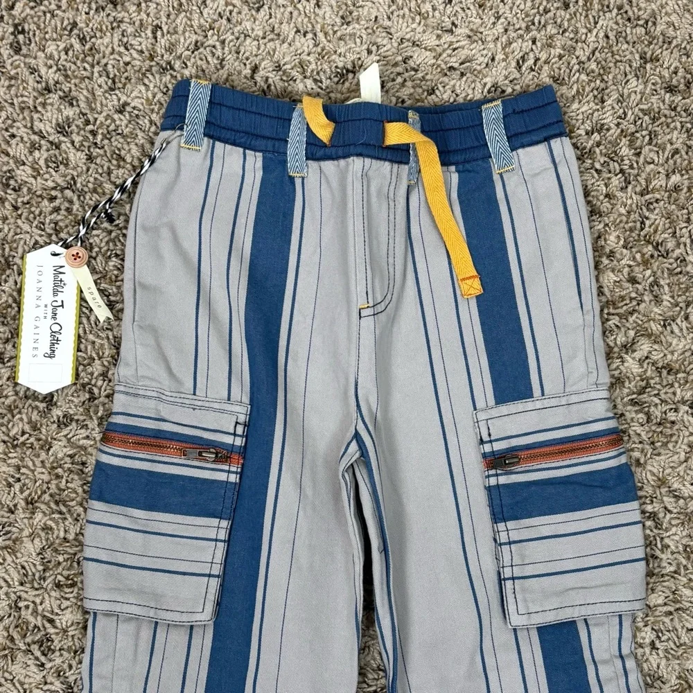 Matilda Jane Joanna Gaines Pants Kids‎ 6 Little Rascal Striped Cargo Pants